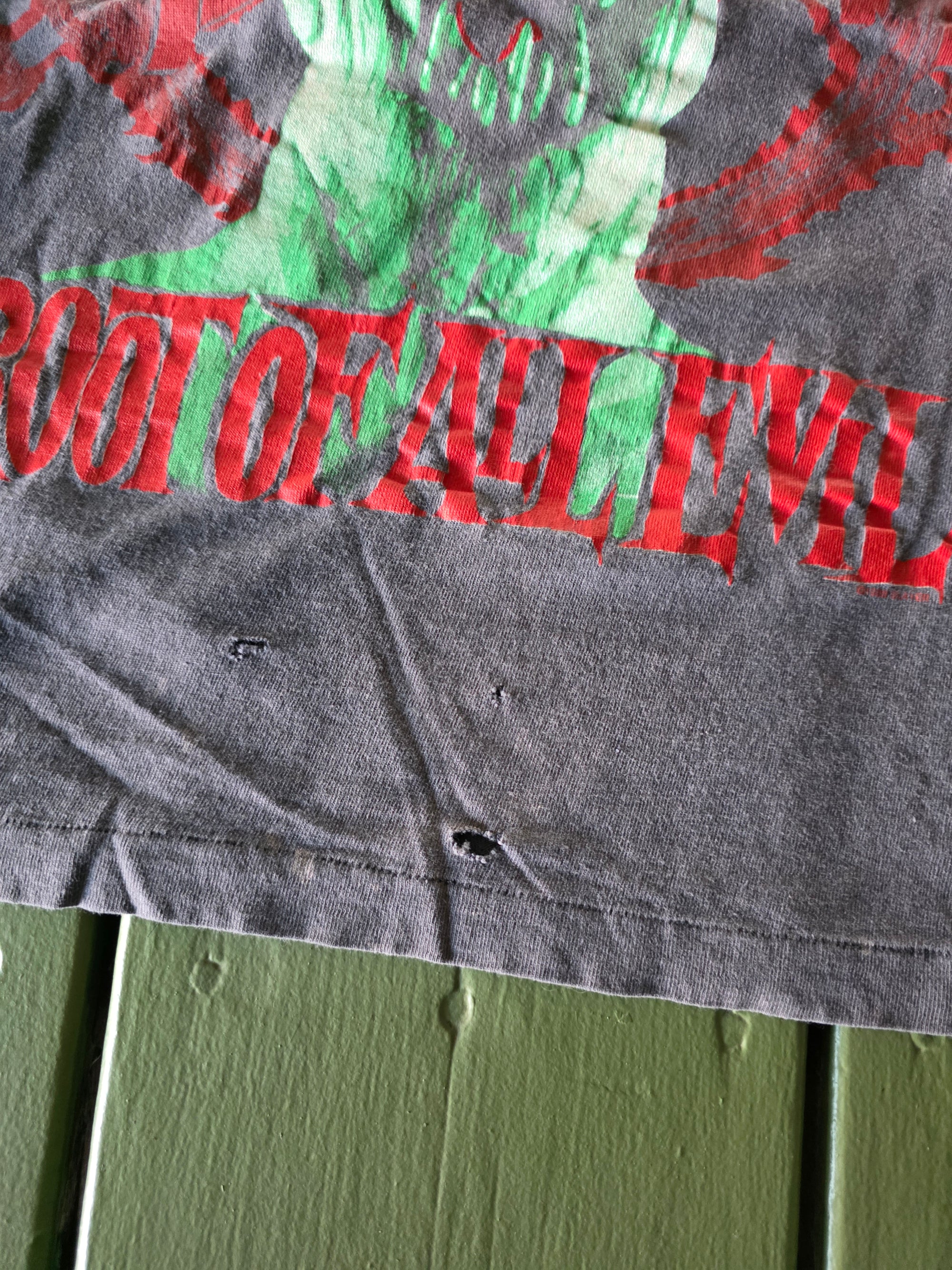 80s Slayer Root Of All Evil Shirt